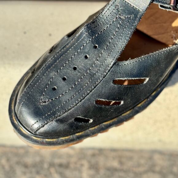 Vintage Made in England Dr. Martens Polley Mica Cut Out Mary Janes Size 7 - Picture 6 of 11